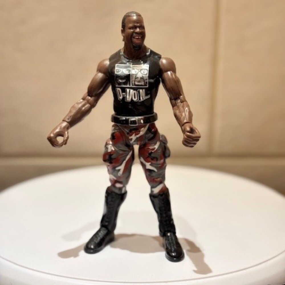 VTG WWE 2001 Jakks Devon Dudley  Wrestler Action Figure Titan Tron Live D-Von 3D